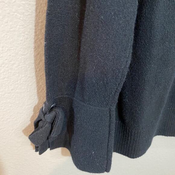 Talbots Black Long Tie Sleeve Sweater Sz S - Picture 3 of 9